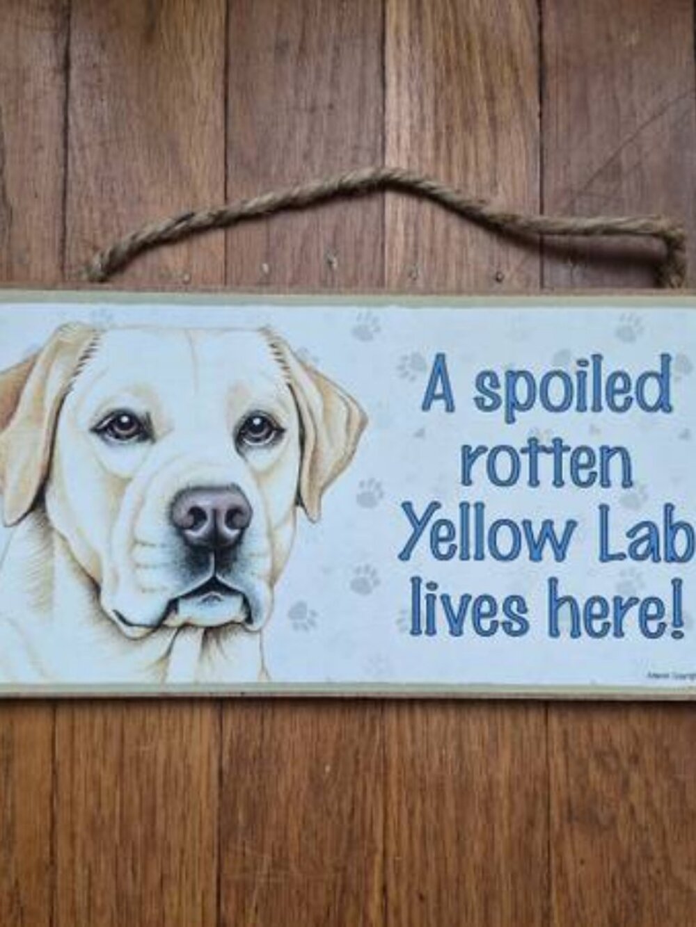 NEW Decorative Dog (Yellow Lab) Sign